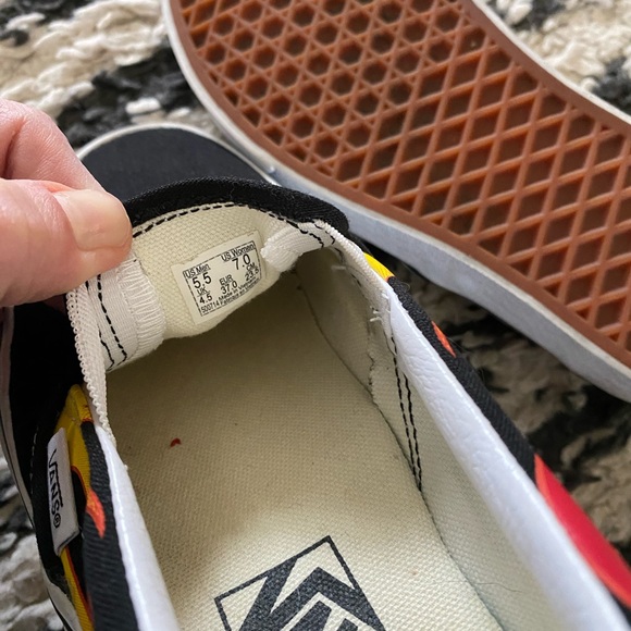 Vans Classic Slip On Shoe - Flame / Black / True White - Picture 5 of 6